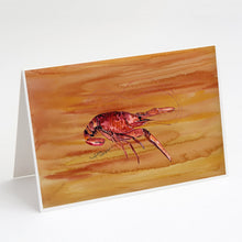 Load image into Gallery viewer, Crawfish Hot and Spicy Greeting Cards -  Blank Note Cards – 8-Pack of Artist-Designed Cards with Envelopes