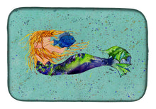 Load image into Gallery viewer, Mermaid Dish Drying Mat – Absorbent, Artistic Kitchen Essentials 8336DDM