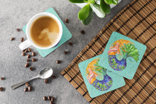Load image into Gallery viewer, Mermaid Coasters - Set of 4 Lightweight Foam, Absorbent Drink Coasters