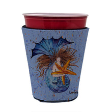 Load image into Gallery viewer, Mermaid Brunette Mermaid Cup Hugger - Reusable Party Cup Sleeve with Personality