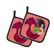 Load image into Gallery viewer, Mermaid Pot Holders - Set of 2 Decorative Kitchen Helpers | Made in the USA 8338PTHD