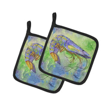 Load image into Gallery viewer, Shrimp Pot Holders - Set of 2 Decorative Kitchen Helpers | Made in the USA 8342PTHD
