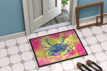 Load image into Gallery viewer, Bright Pink and Blue Crab  Doormat - 24x36 Decorative Floor Mat – Indoor/Outdoor Rug