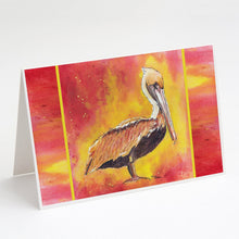 Load image into Gallery viewer, Brown Pelican Hot and Spicy Greeting Cards -  Blank Note Cards – 8-Pack of Artist-Designed Cards with Envelopes