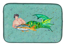 Load image into Gallery viewer, Merman Dish Drying Mat – Absorbent, Artistic Kitchen Essentials 8345DDM