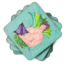 Load image into Gallery viewer, Merman Coasters - Set of 4 Lightweight Foam, Absorbent Drink Coasters