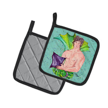 Load image into Gallery viewer, Merman Pot Holders - Set of 2 Decorative Kitchen Helpers | Made in the USA 8345PTHD