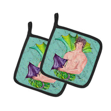 Load image into Gallery viewer, Merman Pot Holders - Set of 2 Decorative Kitchen Helpers | Made in the USA 8345PTHD