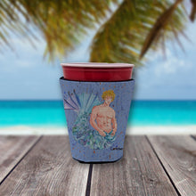 Load image into Gallery viewer, Merman Blonde Hair Merman Cup Hugger - Reusable Party Cup Sleeve with Personality