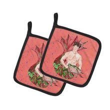 Load image into Gallery viewer, Merman Pot Holders - Set of 2 Decorative Kitchen Helpers | Made in the USA 8348PTHD