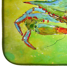 Load image into Gallery viewer, Bright Green Blue Crab Dish Drying Mat – Absorbent, Artistic Kitchen Essentials 8357DDM