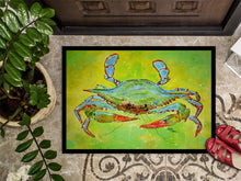 Load image into Gallery viewer, Bright Green Blue Crab  Doormat - 24x36 Decorative Floor Mat – Indoor/Outdoor Rug