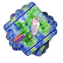 Load image into Gallery viewer, Bird - Egret Coasters - Set of 4 Lightweight Foam, Absorbent Drink Coasters