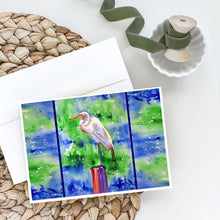 Load image into Gallery viewer, Egret Greeting Cards -  Blank Note Cards – 8-Pack of Artist-Designed Cards with Envelopes
