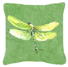 Load image into Gallery viewer, Dragonfly on Avacado   Canvas Throw Pillow - 14x14 Decorative Pillow – Art for Your Home &amp; Patio