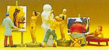 Load image into Gallery viewer, Preiser 10106 HO Scale People Working -- Artists, Models &amp; Nudes pkg(6)