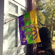Load image into Gallery viewer, Mardi Gras Throw me Something Mister Flag Canvas House Size