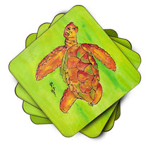 Load image into Gallery viewer, Turtle Coasters - Set of 4 Lightweight Foam, Absorbent Drink Coasters