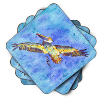 Load image into Gallery viewer, Bird - Pelican Coasters - Set of 4 Lightweight Foam, Absorbent Drink Coasters