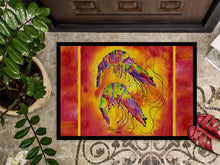 Load image into Gallery viewer, Bright Shrimp on Red Doormat - 24x36 Decorative Floor Mat – Indoor/Outdoor Rug