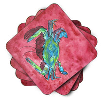 Load image into Gallery viewer, Crab Coasters - Set of 4 Lightweight Foam, Absorbent Drink Coasters