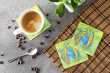 Load image into Gallery viewer, Dolphin Coasters - Set of 4 Lightweight Foam, Absorbent Drink Coasters