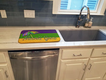 Load image into Gallery viewer, Mardi Gras Dish Drying Mat – Absorbent, Artistic Kitchen Essentials 8381DDM
