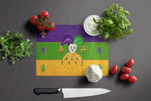 Load image into Gallery viewer, Mardi Gras Jester Glass Cutting Boards – Durable, Decorative Kitchen Art