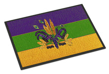 Load image into Gallery viewer, Mardi Gras Mask Doormat - 24x36 Decorative Floor Mat – Indoor/Outdoor Rug