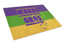 Load image into Gallery viewer, Mardi Gras Glass Cutting Boards – Durable, Decorative Kitchen Art
