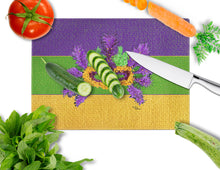 Load image into Gallery viewer, Mardi Gras Mask Glass Cutting Boards – Durable, Decorative Kitchen Art