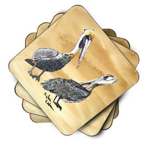 Load image into Gallery viewer, Bird - Pelican Coasters - Set of 4 Lightweight Foam, Absorbent Drink Coasters