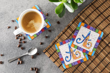 Load image into Gallery viewer, Beach and Seafood Coasters - Set of 4 Lightweight Foam, Absorbent Drink Coasters