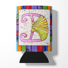 Load image into Gallery viewer, Letter D with Shell Can or Bottle Beverage Insulator Hugger 8427