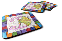 Load image into Gallery viewer, Beach and Seafood Coasters - Set of 4 Lightweight Foam, Absorbent Drink Coasters