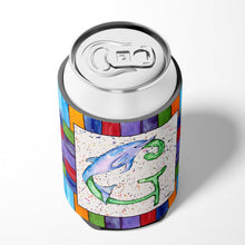 Load image into Gallery viewer, Letter G with Dolphin Can or Bottle Beverage Insulator Hugger 8430