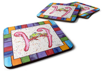 Load image into Gallery viewer, Beach and Seafood Coasters - Set of 4 Lightweight Foam, Absorbent Drink Coasters
