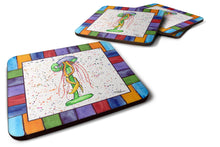 Load image into Gallery viewer, Beach and Seafood Coasters - Set of 4 Lightweight Foam, Absorbent Drink Coasters