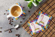 Load image into Gallery viewer, Beach and Seafood Coasters - Set of 4 Lightweight Foam, Absorbent Drink Coasters