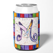 Load image into Gallery viewer, Letter M with Seagull Can or Bottle Beverage Insulator Hugger 8436