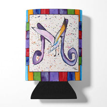 Load image into Gallery viewer, Letter M with Seagull Can or Bottle Beverage Insulator Hugger 8436