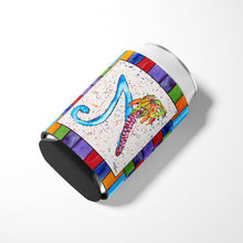 Load image into Gallery viewer, Letter N with Palm Tree Can or Bottle Beverage Insulator Hugger 8437