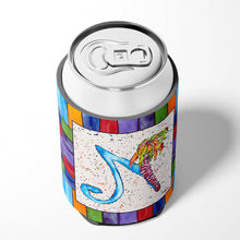 Load image into Gallery viewer, Letter N with Palm Tree Can or Bottle Beverage Insulator Hugger 8437