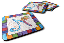 Load image into Gallery viewer, Beach and Seafood Coasters - Set of 4 Lightweight Foam, Absorbent Drink Coasters