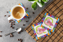 Load image into Gallery viewer, Beach and Seafood Coasters - Set of 4 Lightweight Foam, Absorbent Drink Coasters