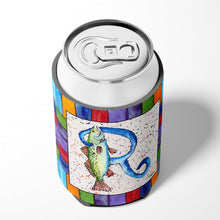 Load image into Gallery viewer, Letter R with Trout Fish Can or Bottle Beverage Insulator Hugger 8441