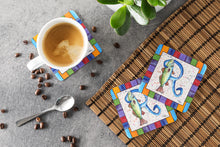 Load image into Gallery viewer, Beach and Seafood Coasters - Set of 4 Lightweight Foam, Absorbent Drink Coasters
