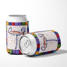 Load image into Gallery viewer, Letter T with  Red Fish Can or Bottle Beverage Insulator Hugger 8443
