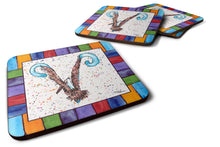 Load image into Gallery viewer, Beach and Seafood Coasters - Set of 4 Lightweight Foam, Absorbent Drink Coasters