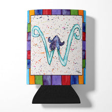Load image into Gallery viewer, Letter W with  Starfish Can or Bottle Beverage Insulator Hugger 8446
